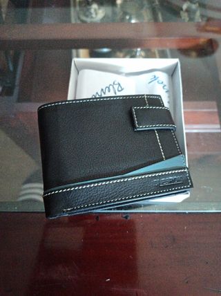 Billetera Piel Negra Hombre