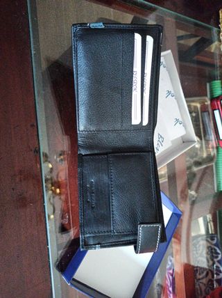 Billetera Piel Negra Hombre