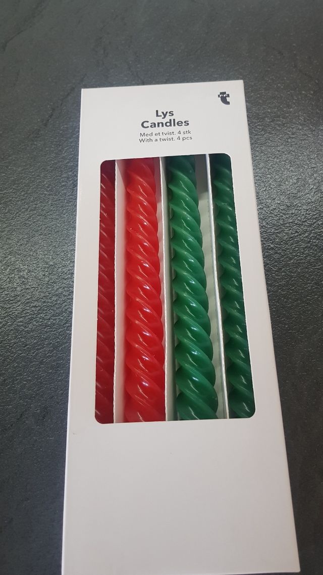 Candele Rosse e Verdi - 4pz.