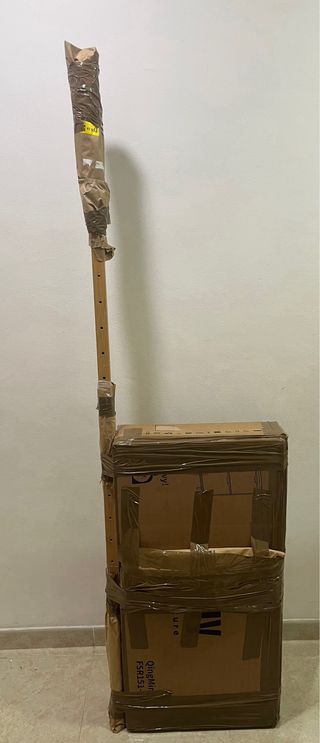 Recibidor Bambú con cajones y estanterias 