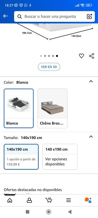 Cama blanca con cajones 