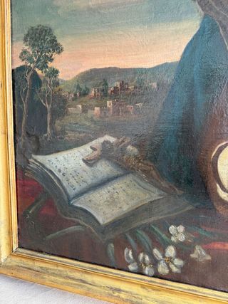 Fantastico olio di Santa Caterina da Siena,