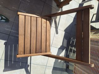 Mesa plegable exterior madera - 4 sillas.
