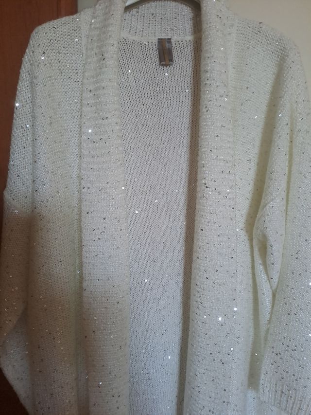 Casacca elegante bianco argento