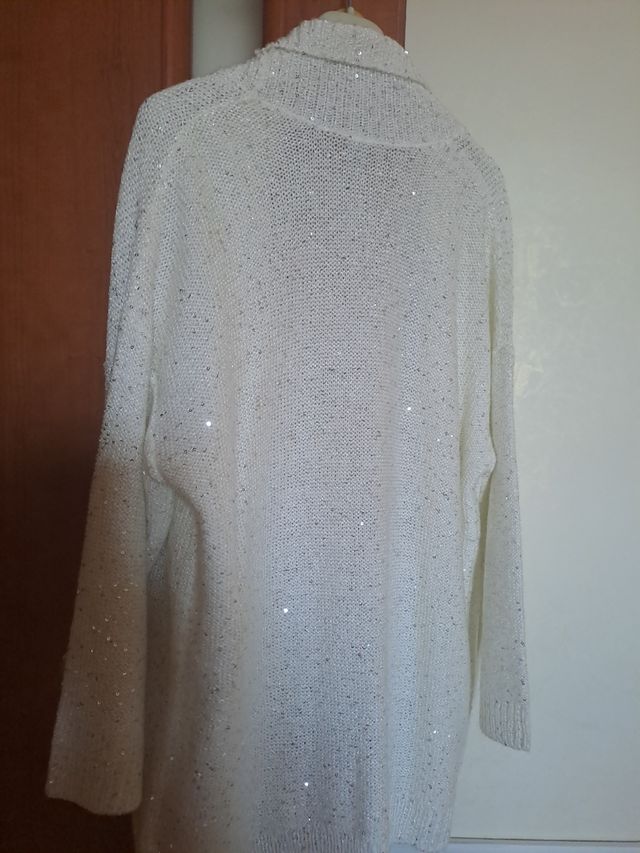 Casacca elegante bianco argento