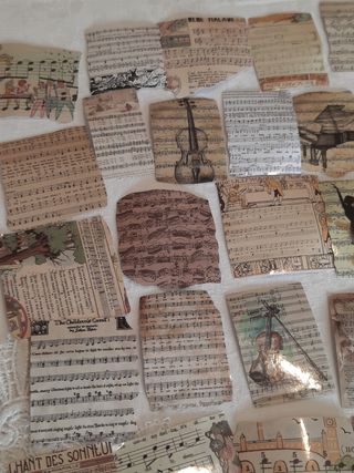 50 Adesivos Música - Artesanato