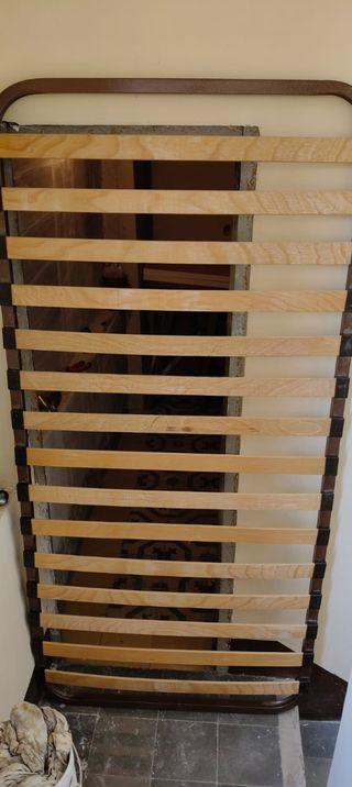 Somier 90x190 marrón - Laminas madera