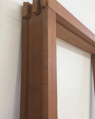 Marco puerta madera maciza 2uds