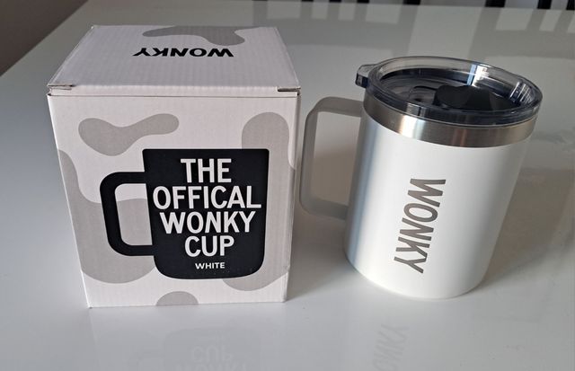 Taza térmica Wonky blanca
