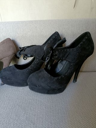 5 pares zapatos tacón mujer varios estilos