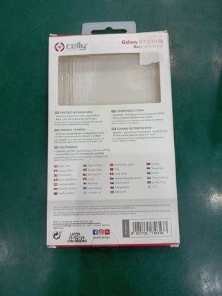 Custodia trasparente silicone Celly Galaxy A7 2018