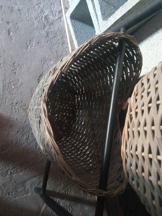 Estantería 4 cestas mimbre