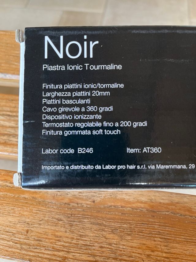 Piastra capelli Noir Ionic Tourmaline