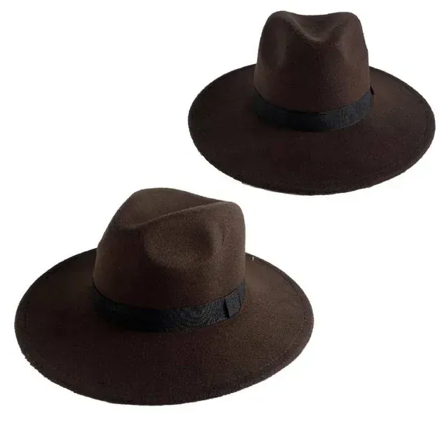 Fedora marrón - Sombrero fieltro Adulto