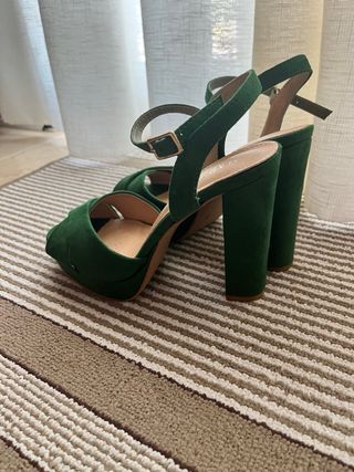 Sandalias tacón Mary Paz - Verde 39