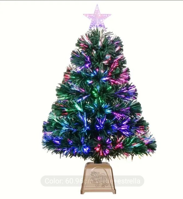 Árbol Navidad fibra óptica multicolor