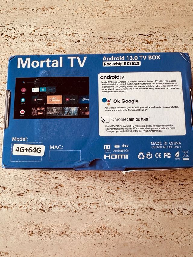 TV Box Mortal tv 8K Android