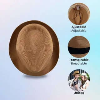 Sombrero de paja para hombre Talla 59CM marrón
