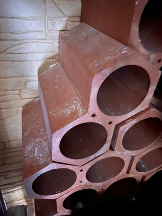 Botellero cerámico hexagonal