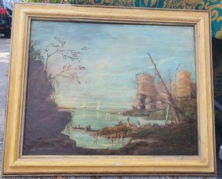 Dipinto olio su tela, quadro 72x59cm