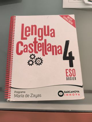 María de Zayas 4 ESO. Dosier. Lengua castellana...