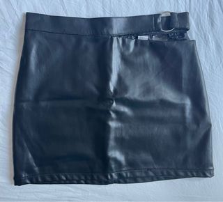 Falda negra piel vegana HM - Talla M 38