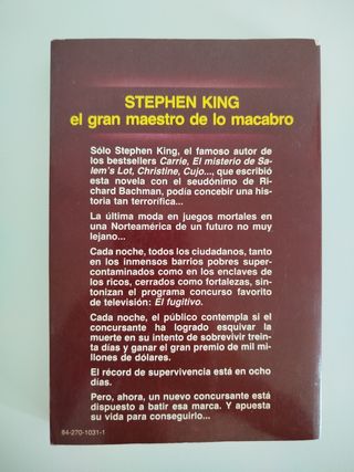 EL FUGITIVO - Stephen King (1ª edición)