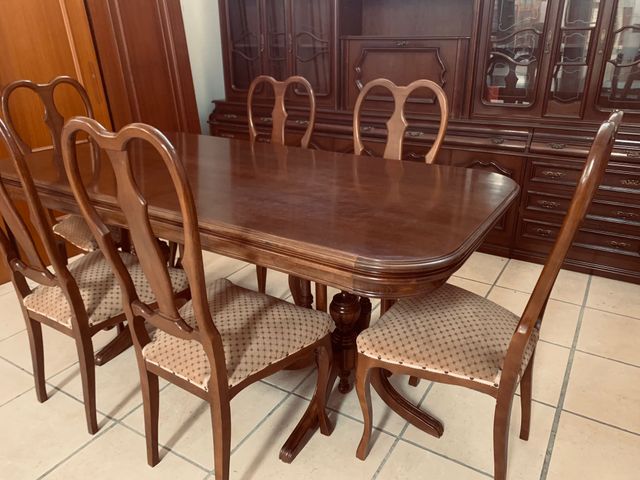 Comedor madera maciza 6 sillas