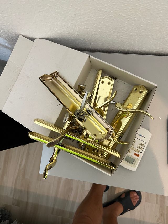 Manillas de puerta doradas - 9 uds