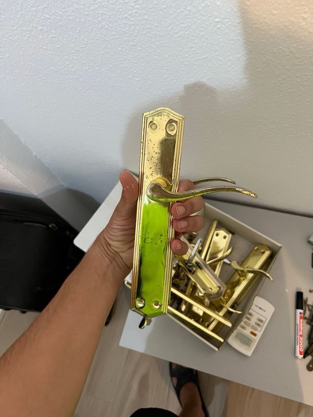 Manillas de puerta doradas - 9 uds