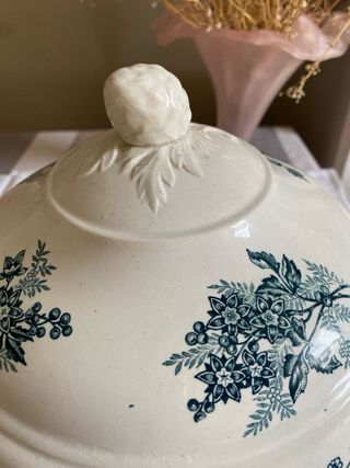 Sopera Antigua Francesa St. Amand - Porcelana Deco