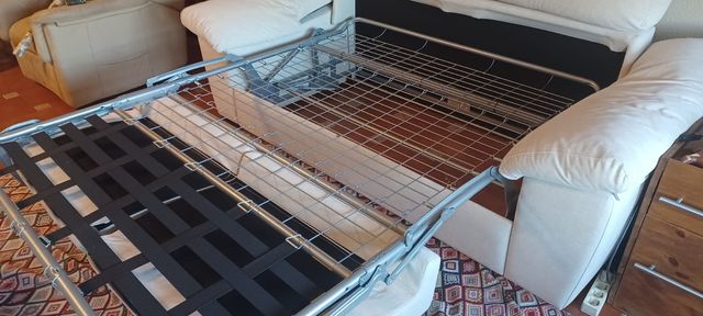 Sofá cama apertura italiana beige