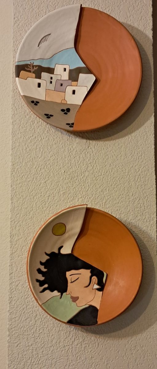 4 Platos Cerámica Diseño Original