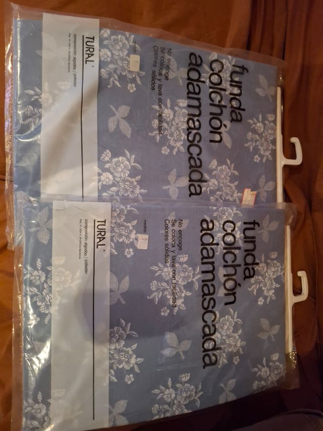 Fundas colchón adamascadas (2 unid.)