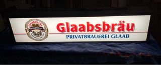 Insegna luminosa pubblicitaria Glaabsbräu