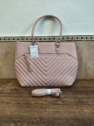Bolso rosa acolchado