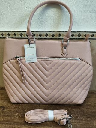 Bolso rosa acolchado