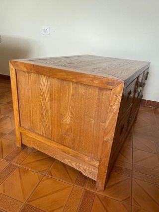 Mesa centro colonial madera maciza