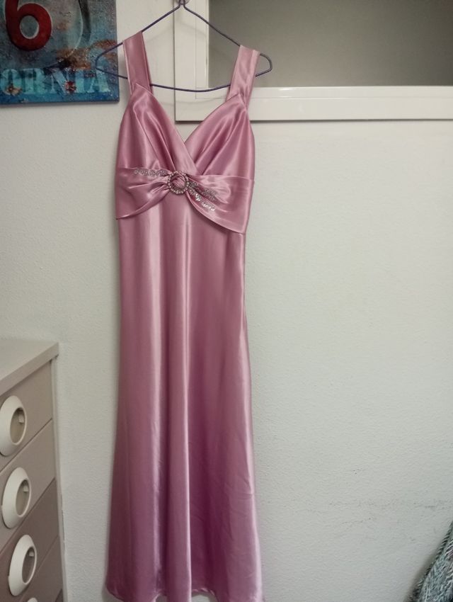 Vestido raso lila talla S sin estrenar