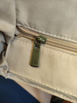 Bolso rafia grande beige y marrón