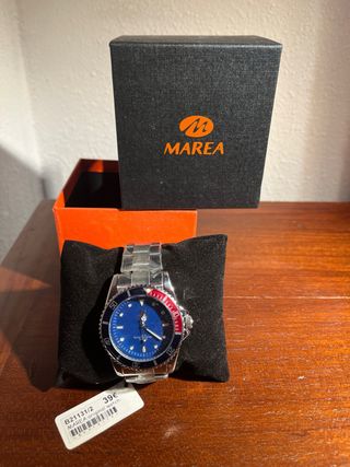 Reloj Marea azul y plata