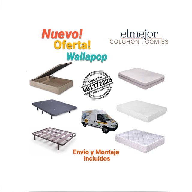 Colchon muelles ensacados + canape abatible Malaga