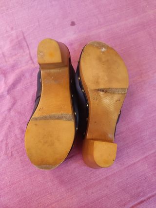 Zuecos MOHÍNO azul marino, talla 37