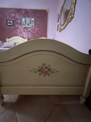 2 Letti singoli in legno shabby chic