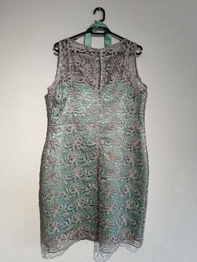 Vestido Nati Giménez - Talla 52 - con cinturón