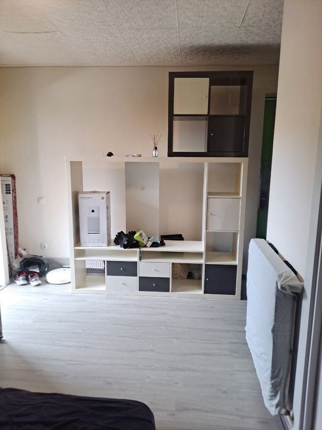 Mueble estantería blanco y negro barato