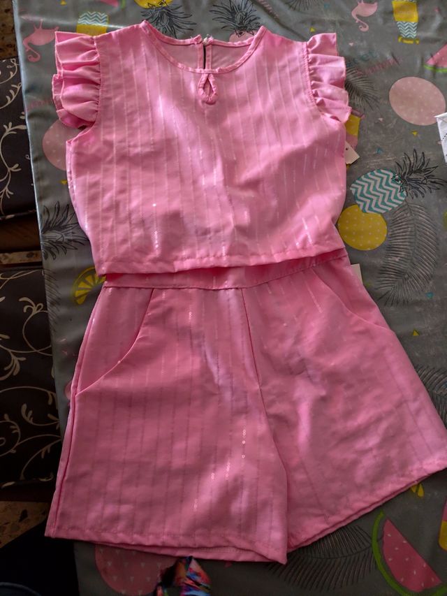 Conjunto niña verano rosa