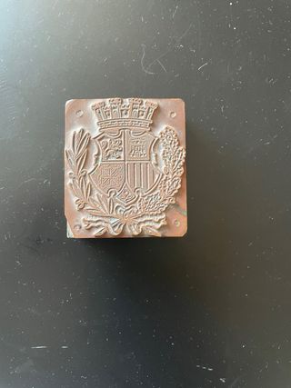 Sello de imprenta antiguo de España - República