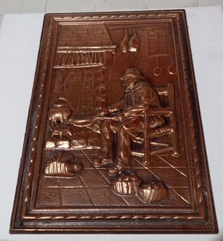 Cuadro cobre repujado: Abuelo
