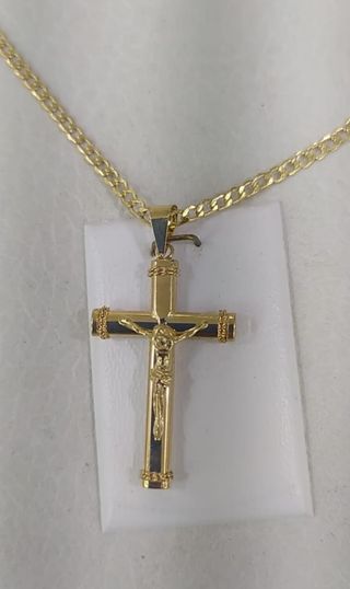 Cruz con Cristo en Oro macizo de 18 ktes.